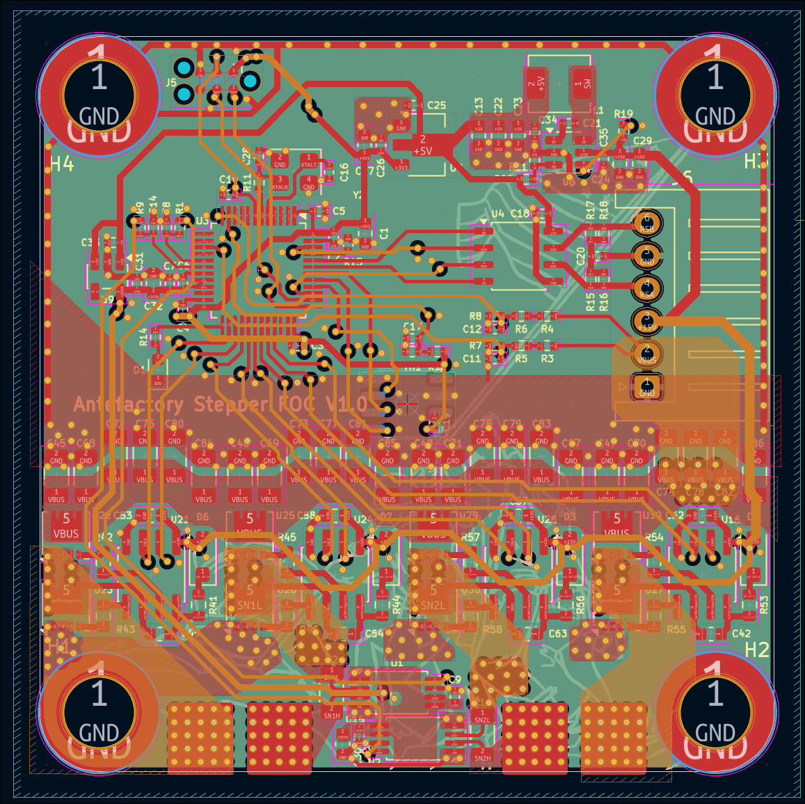 FOC Stepper Motor Controller PCB Layout